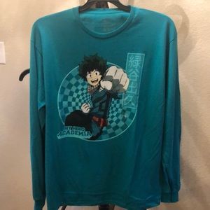DEKU!!!!  My Hero Academia Long Sleeved Men’s shirt in Size Large!-Great gift!!
